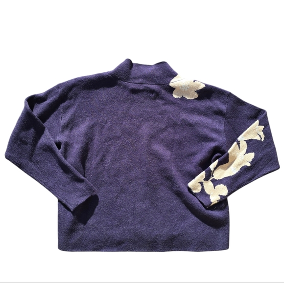 Anthropologie Maeve Carys Jo Faulkner Mock Neck Floral Sweater Size Small - Picture 4 of 6
